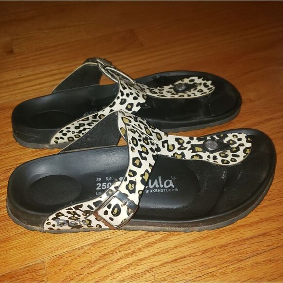 Betula by Birkenstock animal print Birko-flor  Sandals - Picture 1 of 6
